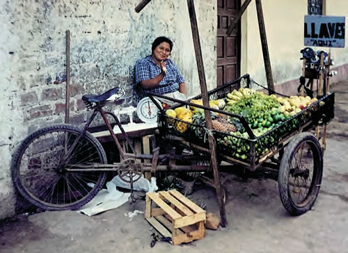 A woman working in Fr. Dermot's first parish