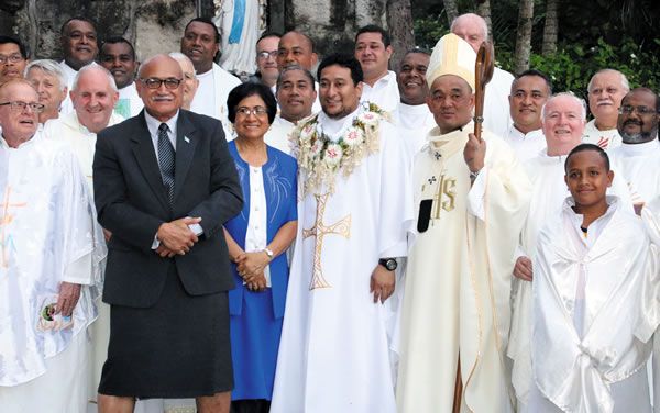 President and Mrs. Konrote with the ordination group